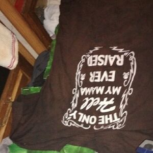 Brown Graphic Tee with White Print